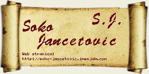 Soko Jančetović vizit kartica
